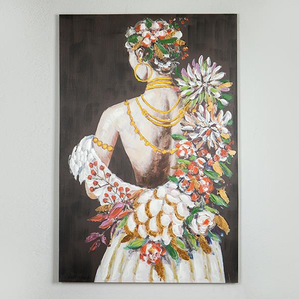 ΠΙΝΑΚΑΣ ΚΑΜΒΑΣ ΓΥΝΑΙΚΑ ΜΕ ΛΟΥΛΟΥΔΙΑ 80x3.5x120cm|755-12020