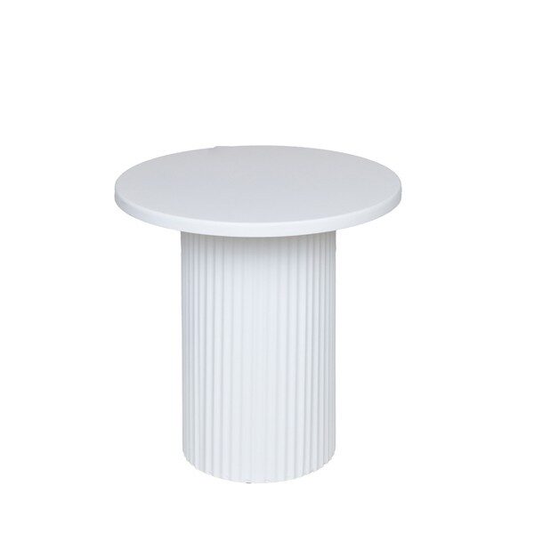 ΤΡΑΠΕΖΙ BOHΘΗΤΙΚΟ ΜΕΤΑΛΛΟ-ΞΥΛΟ ΛΕΥΚΟ 33.5x33.5x32.5cm|810-00035