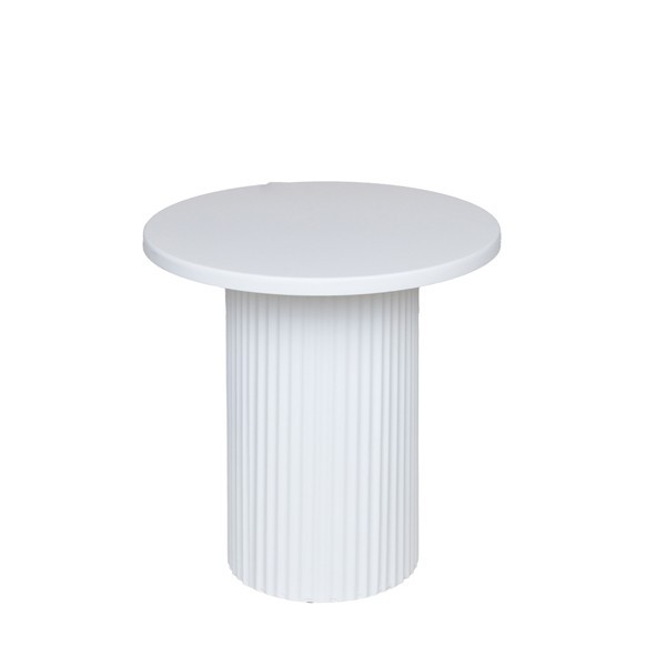 ΤΡΑΠΕΖΙ BOHΘΗΤΙΚΟ ΜΕΤΑΛΛΟ-ΞΥΛΟ ΛΕΥΚΟ 33.5x33.5x32.5cm|810-00035
