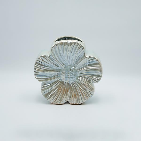 ΒΑΖΟ ΛΟΥΛΟΥΔΙ ΚΕΡΑΜΙΚΟ ΙΡΙΔΙΖΟΝ ΛΕΥΚΟ 24x8.5x24cm|819-01346