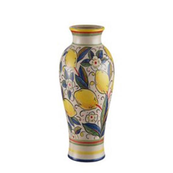 ΒΑΖΟ ΚΕΡΑΜΙΚΟ ΜΠΕΖ-ΜΕ ΛΕΜΟΝΙΑ 20.7x20.7x39.5cm|819-00179
