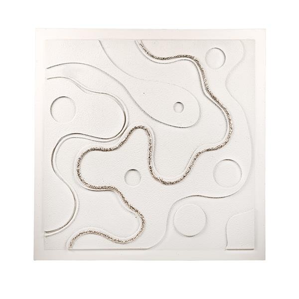 ΠΙΝΑΚΑΣ ΚΥΚΛΟΙ 3D ΜΠΕΖ - ΧΡΥΣΟΣ 100x3x100cm|812-20048
