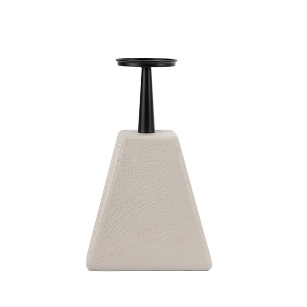ΚΗΡΟΠΗΓΙΟ MDF - ΜΕΤΑΛΛΙΚΟ ΛΕΥΚΟ - ΜΑΥΡΟ 20x20x43cm|819-01531
