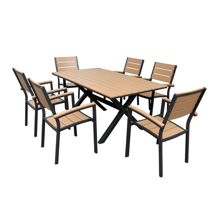 ΣΕΤ ΤΡΑΠΕΖΑΡΙΑ ΚΗΠΟΥ ΑΛΟΥΜΙΝΙΟΥ-POLYWOOD RENATA 5371 G + KARMEN 5375 G