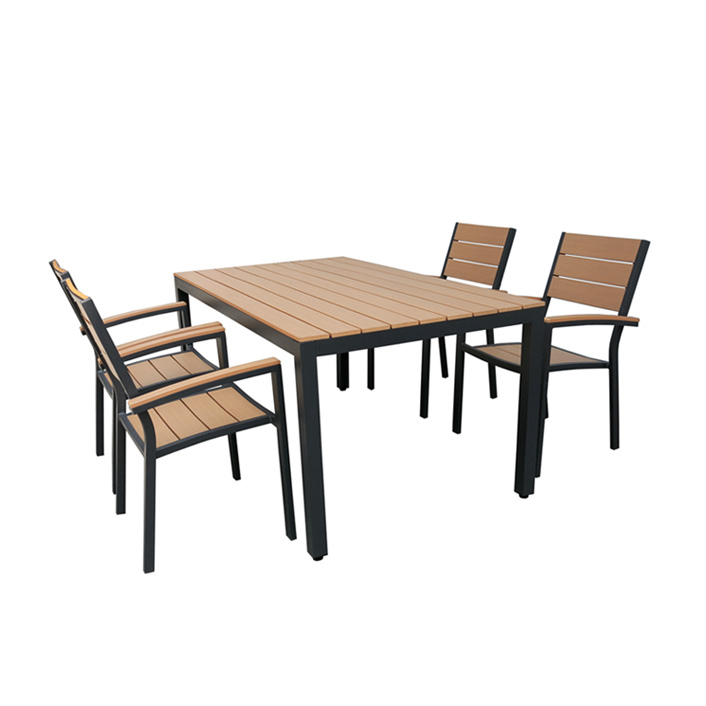 ΣΕΤ ΤΡΑΠΕΖΑΡΙΑ ΚΗΠΟΥ ΑΛΟΥΜΙΝΙΟΥ-POLYWOOD RENATA 5371 G + MADISON 5380 G