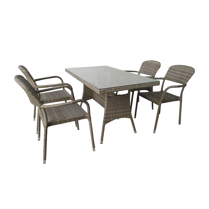 ΣΕΤ ΤΡΑΠΕΖΑΡΙΑ ΚΗΠΟΥ WICKER - RATTAN 5184 G + 5182 G