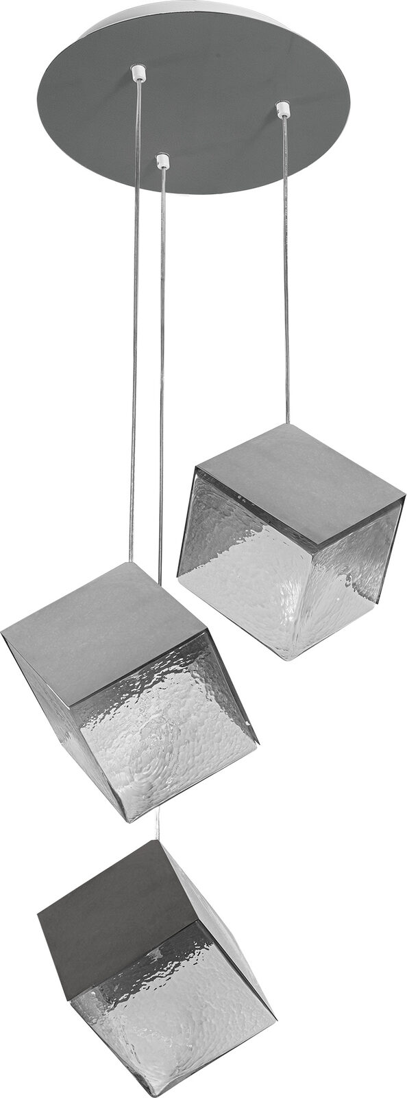 PDC 4021-3 CR # ΚΥΒΟΙ ΑΝΙΣΟΠΕΔΟΙ ΜΕΤΑΛΛΟ + ΔΙΑΦΑΝΟ ΓΥΑΛΙ 3Χ G9