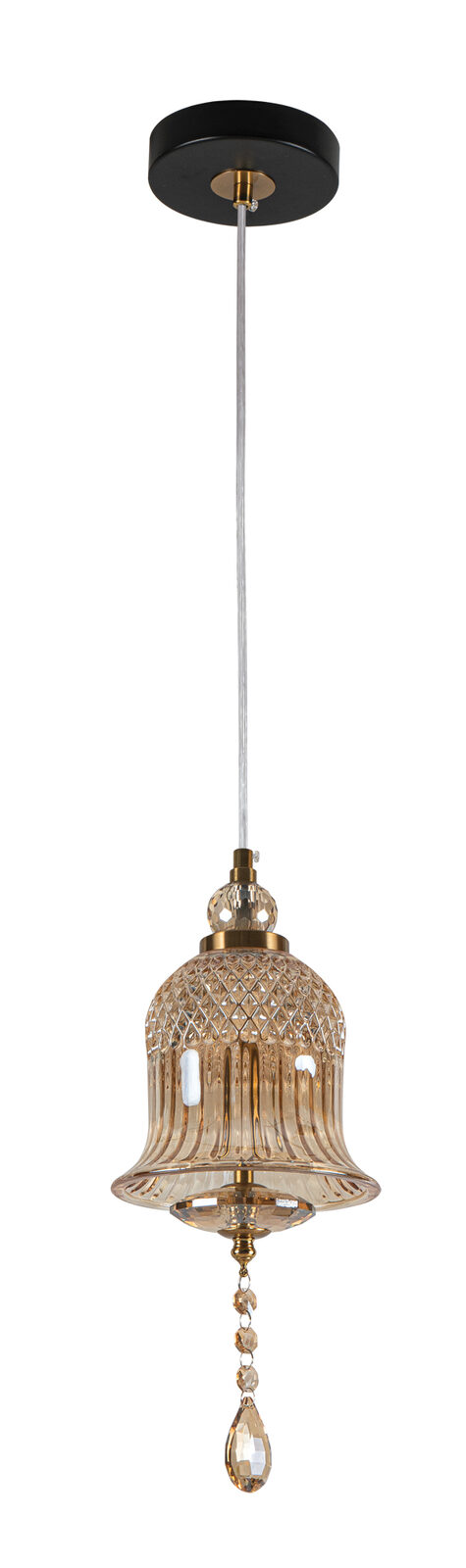 PDC 723-1 HN ΓΥΑΛΙΝΗ ΚΑΜΠΑΝΑ ΜΕΛΙ LED-5W  ΜΕ ΔΙΑΚΟΣΜΗΤΙΚΟ ΚΡΥΣΤΑΛΛΟ