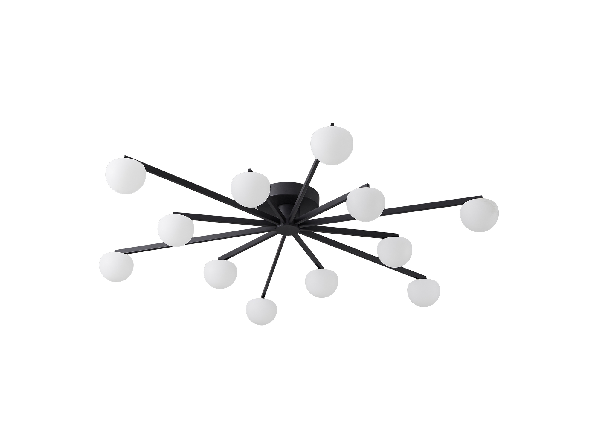 CCC 564-12 ΟΡΟΦΗΣ 12/Φ LED ΠΟΛΥΦΩΤΟ ΜΑΥΡΟ ME ΜΠΑΛΙΤΣΕΣ 12x7W 3000K 4900 LUM
